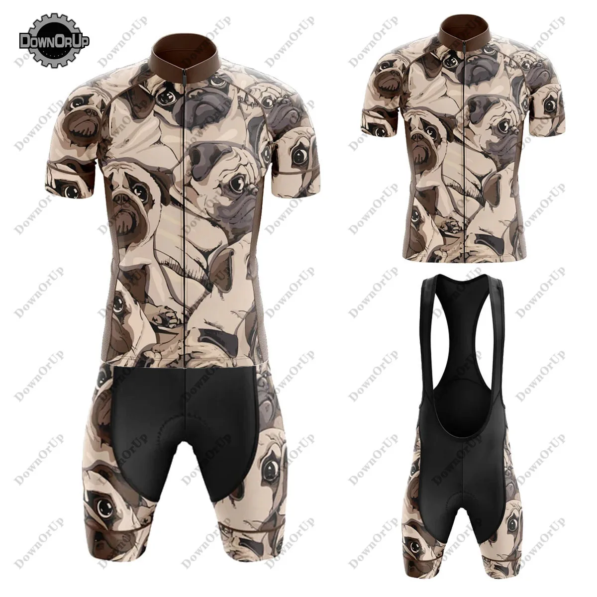 

Трикотажный комплект для велоспорта PUGDOG, Мужская одежда для велоспорта с коротким рукавом, костюм для горного велосипеда, шорты, дышащая ге...