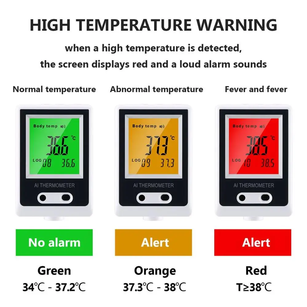 

2020 Wall Mounted Non-contact Infrared Thermometer Digital K3 Pro Forehead Hand Temperature Sensor Laser Gun With Fever Alarm