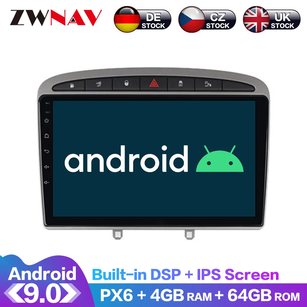 Мультимедийный плеер для Peugeot 308 408 308SW 2010 2016 Android IPS экран PX6 DSP DVD GPS головное
