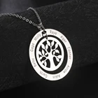 Ожерелье на заказ с изображением семейного дерева, даты, жизни, подарок для влюбленных пар, женщин, мужчин, мальчиков, девочек, ювелирные изделия из нержавеющей стали