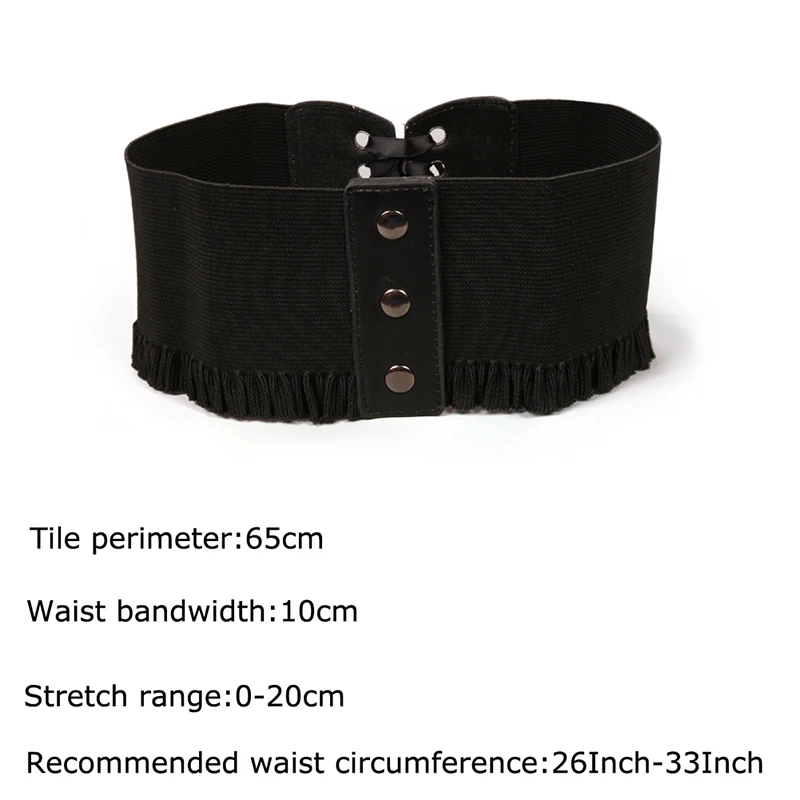 

Fashion Women Lady Stretch Buckle Waist Belt Wide Elastic Corset Waistband Corset Around Cinch PU Leather Tie Bowknot