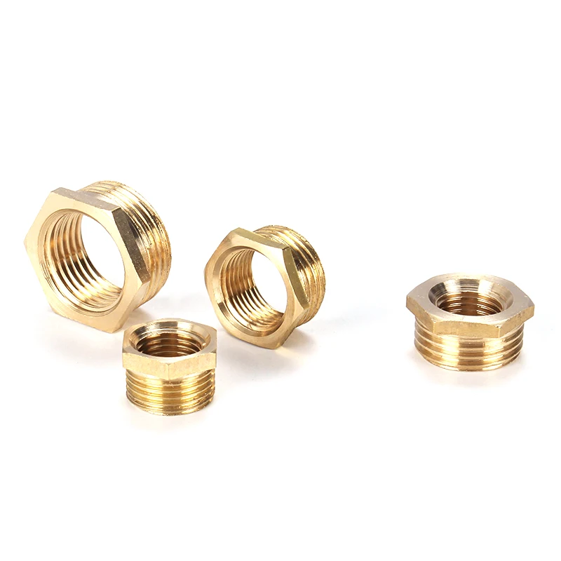 Латунный фитинг адаптера BSP редукционная Шестигранная втулка штекер-гнездо