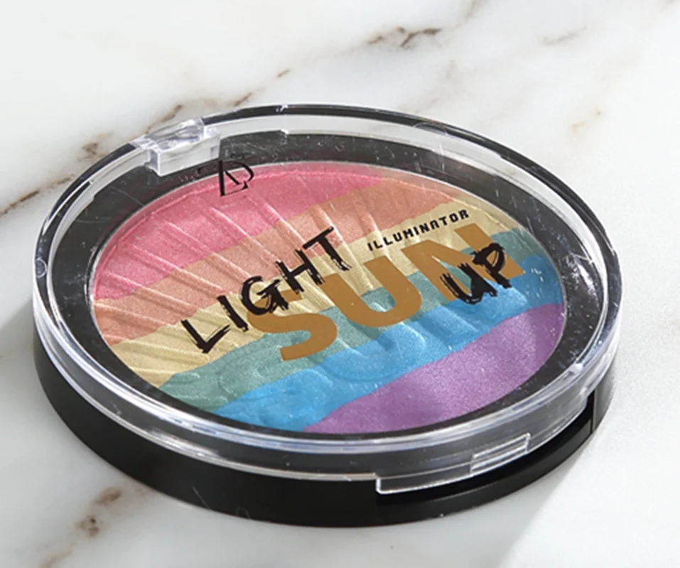 

Six Color Rainbow Eye Shadow, Blush Makeup Gloss Powder