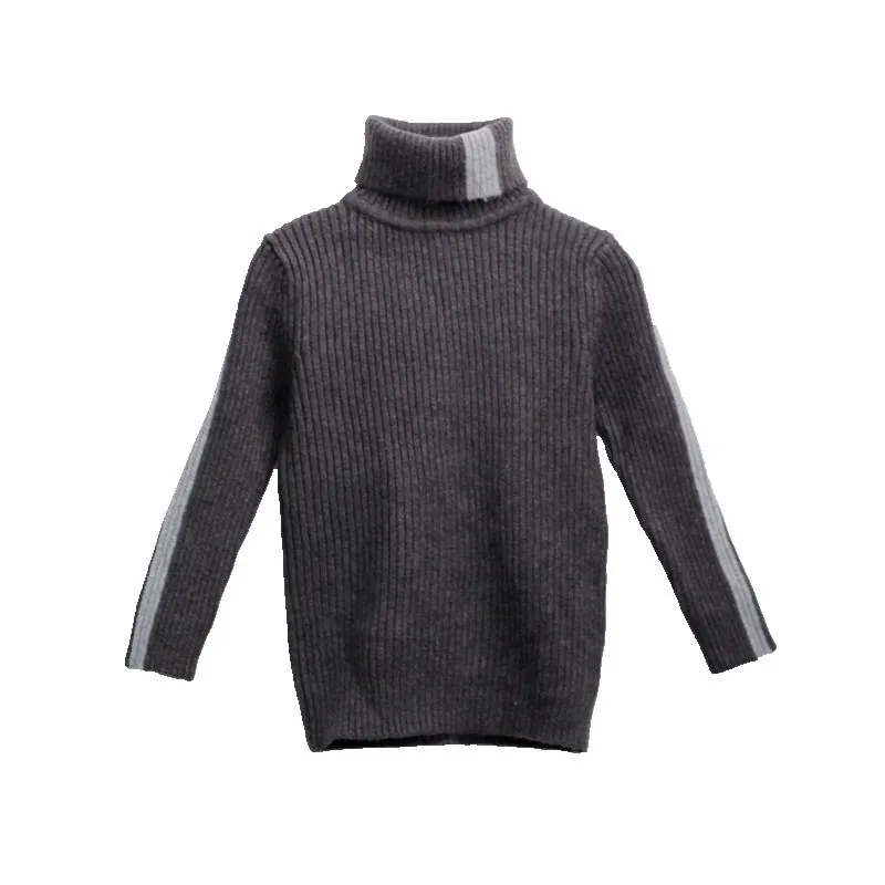

Новый Зимний пуловер для девочек и мальчиков, свитер с высоким воротником, базовый свитер для маленьких девочек и мальчиков, модный детский ...