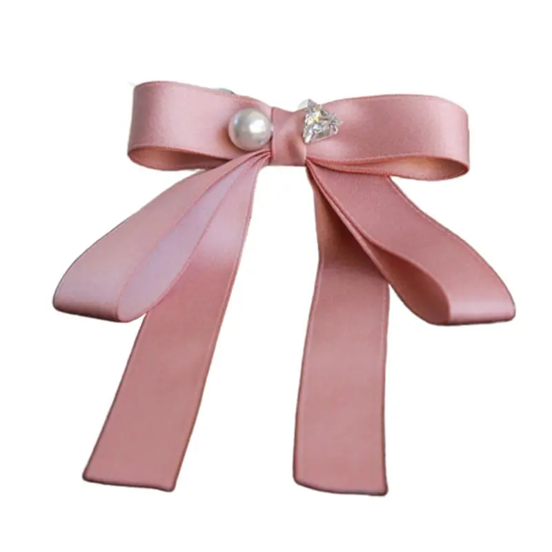 Винтажная Длинная лента брошь для галстука-бабочки с треугольником стразами