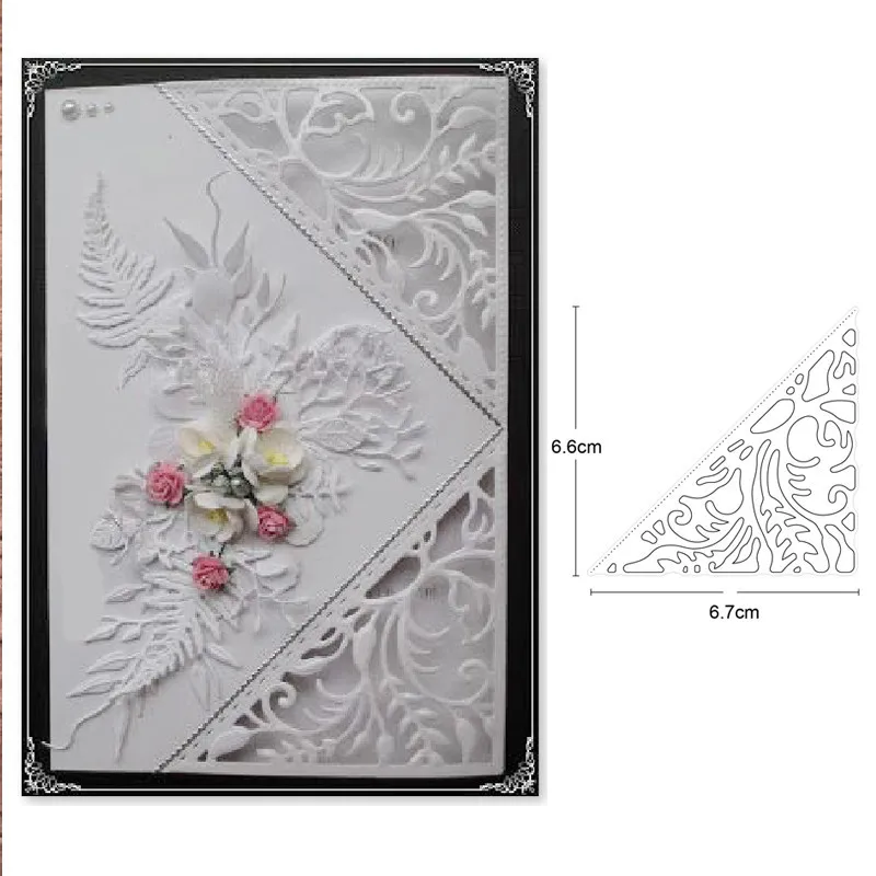 Кружевная угловая рамка металлические высечки формы украшения скрапбукинг