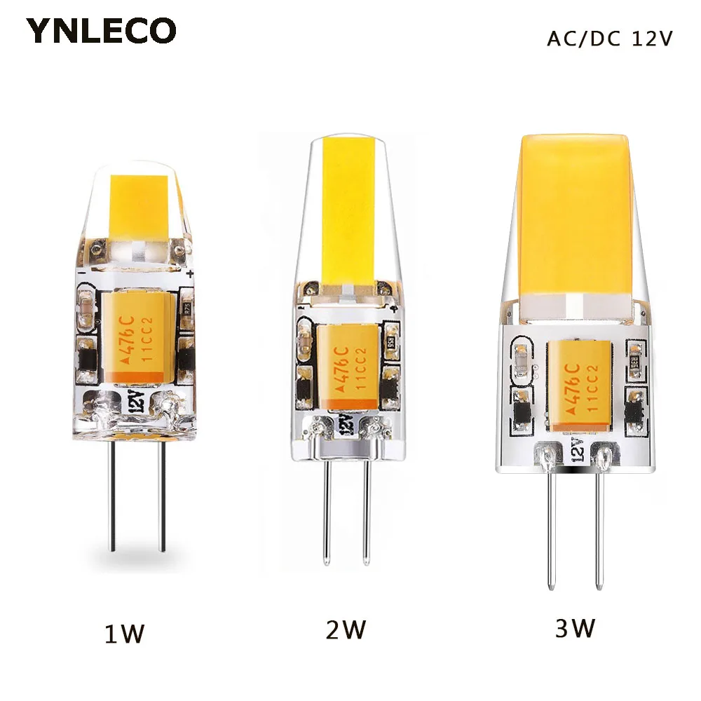 1 Вт 2 3 G4 LED COB лампа 12 В AC DC лампочки 360 Угол луча заменить 10 20 30 галогенная люстра