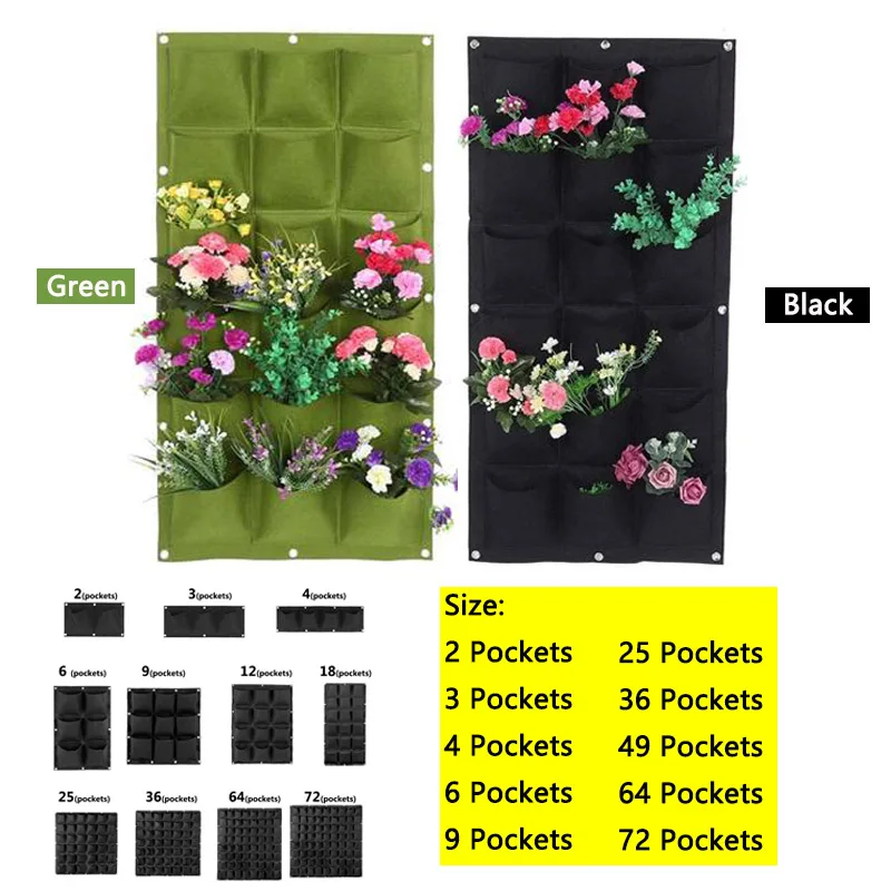 Карманы 12 размеров Подвесные Растения сумки для выращивания цветов садовые