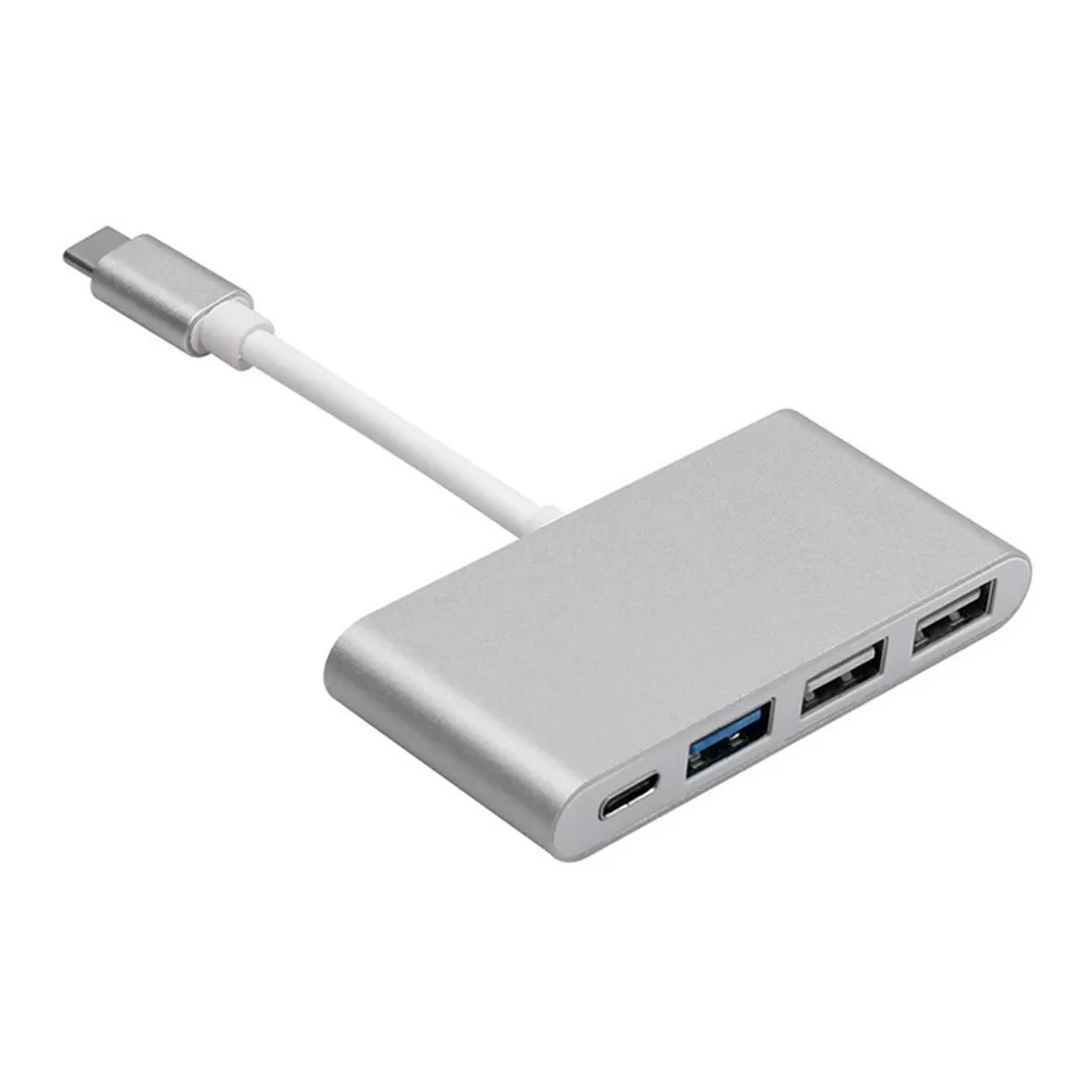 Micro алюминиевый сплав Тип C к USB 3 0 2 многопортовый зарядный конвертер 4 в 1 портовый