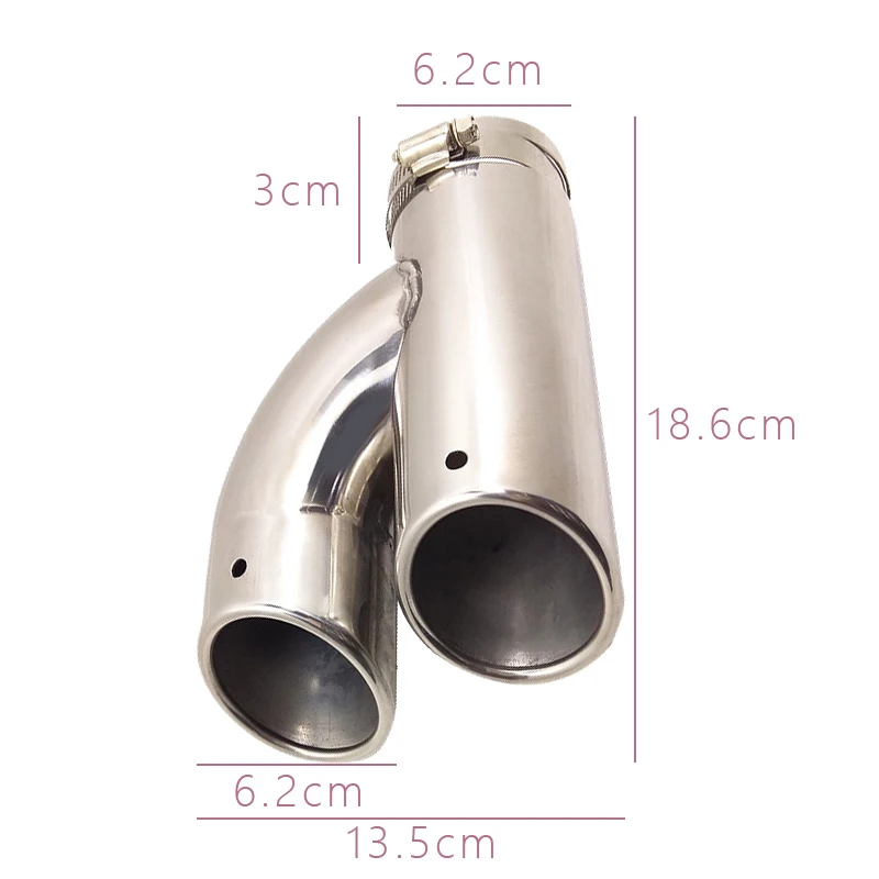 

Auto parts are suitable for Skoda Octavia one-in-two Lavida one-in-two stainless steel exhaust pipe tail throat