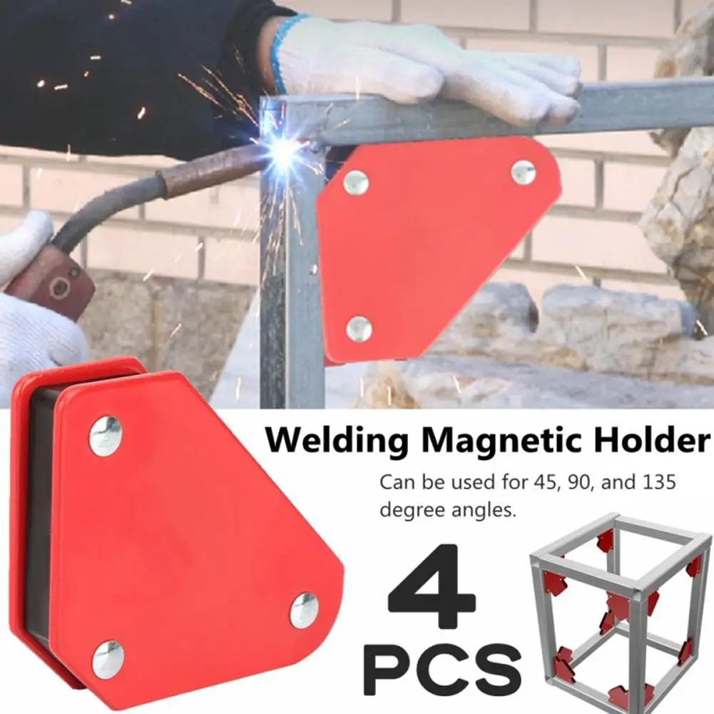 

4Pcs 9lb 45/90/135 Degree Angle Fixing Magnetic Soldering Locator Welding Holder