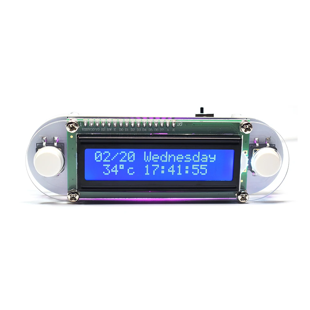 Цифровой светодиодный электронные часы сделай сам Наборы комплект LCD1602 с