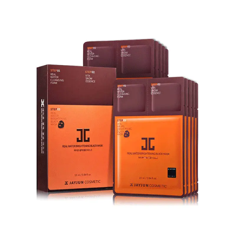 Корейская косметика JAYJUN Оригинальная черная маска с реальной водой 25 мл/0 84 fl.oz * 10