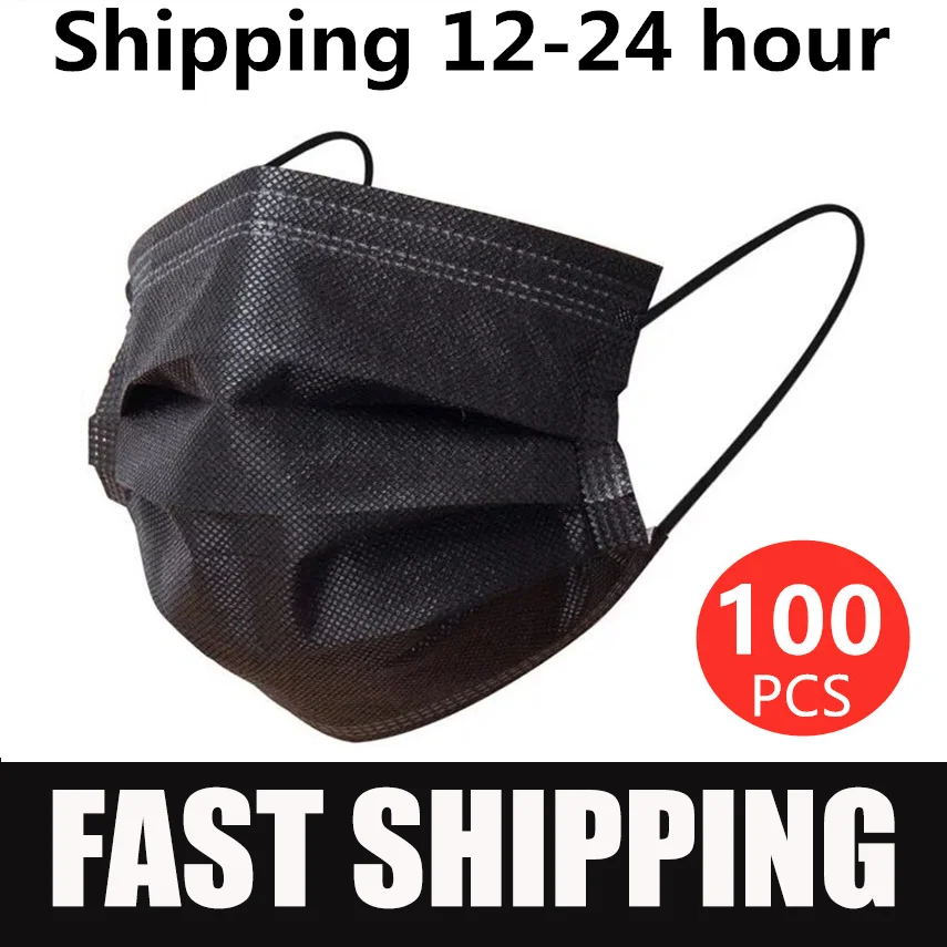 100 шт. одноразовая маска для рта лица респиратор от пыли взрослых Маска нетканый
