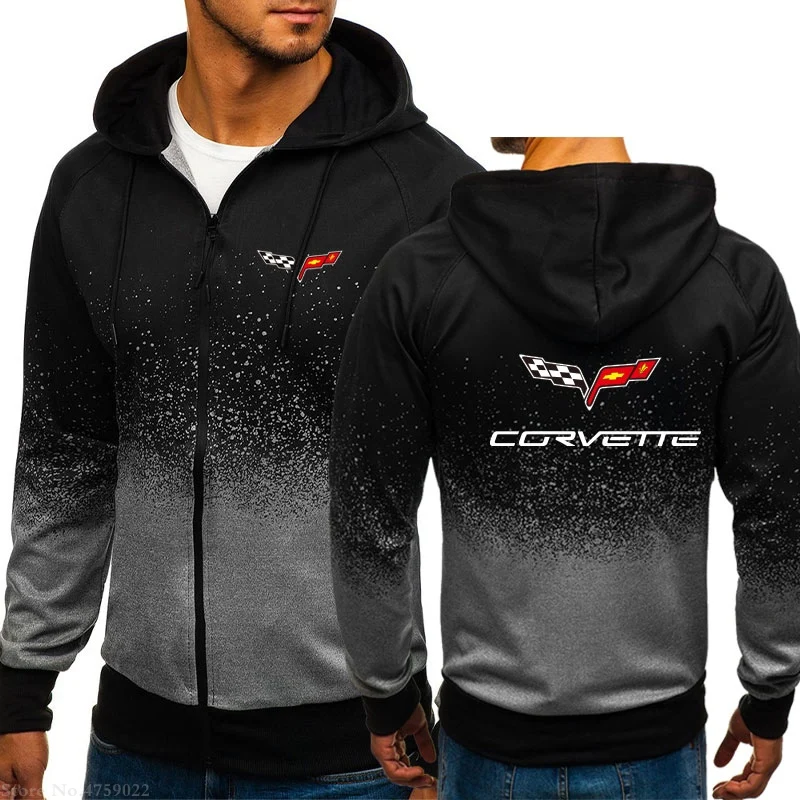 Толстовки мужские повседневные Chevrolet Толстовка Corvette с длинным рукавом пальто