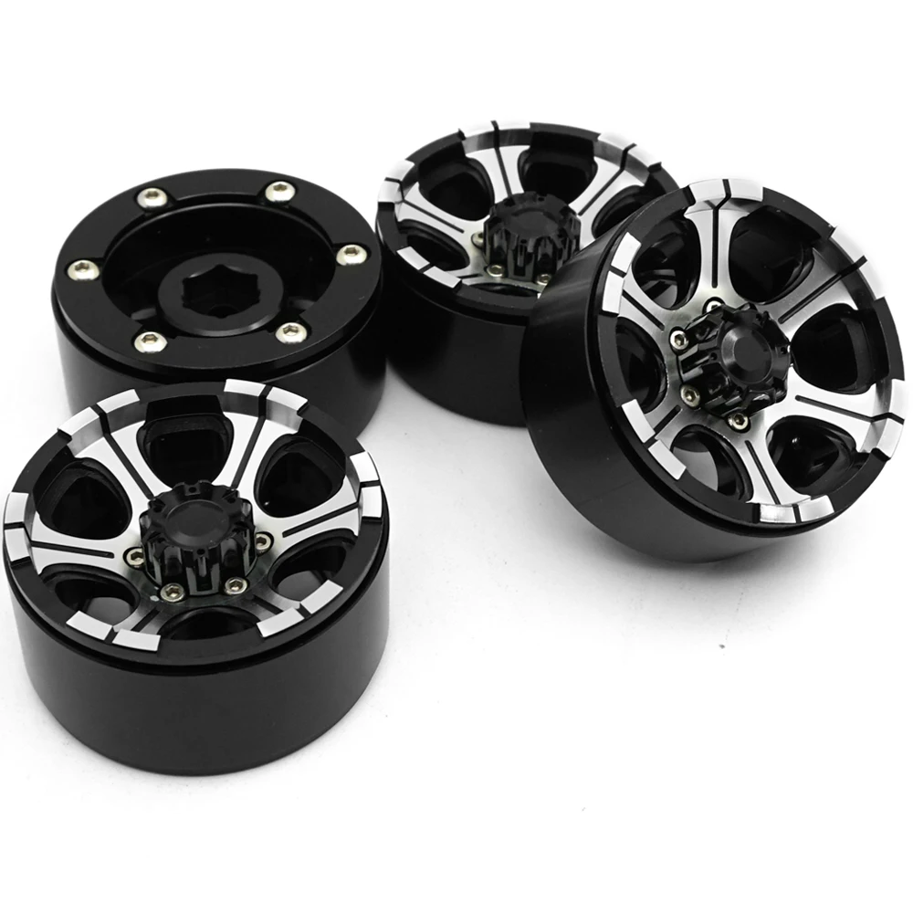 

AXSPEED 1.9inch RC Wheels Rims Alloy Metal Beadlock Wheels Hubs for 1/10 AXIAL SCX10 CC01 AX-10 RC Rock Crawler Parts