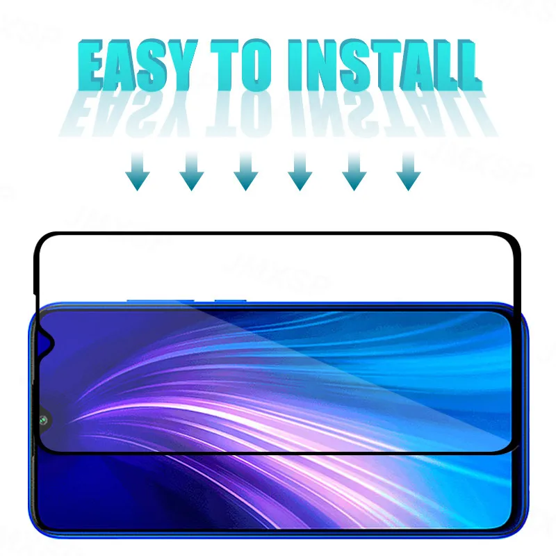 Protective Glass For Xiaomi Redmi 8 8A K40 Pro Plus Tempered Glass For Redmi Note 8 8T Pro Lens Glass Film Protector Full Cover