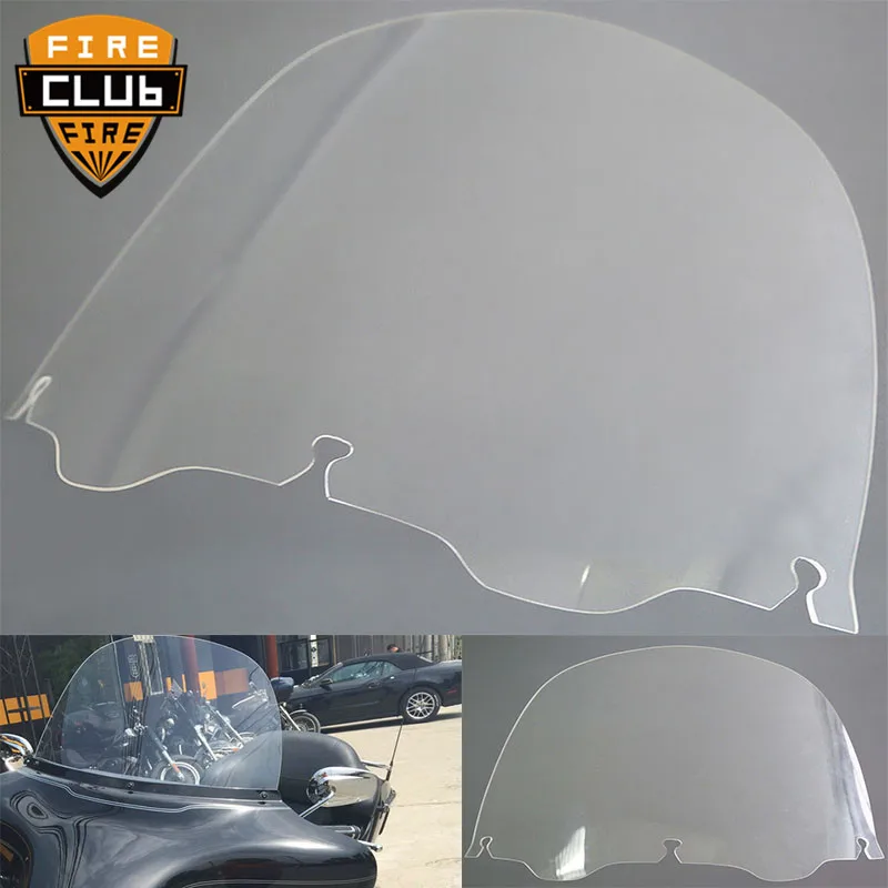 Motorcycle Windscreen 13 Inch Transparent Windshield Windscherm For Harley Touring Street Glide Electra Ultra Classic 1996-2013