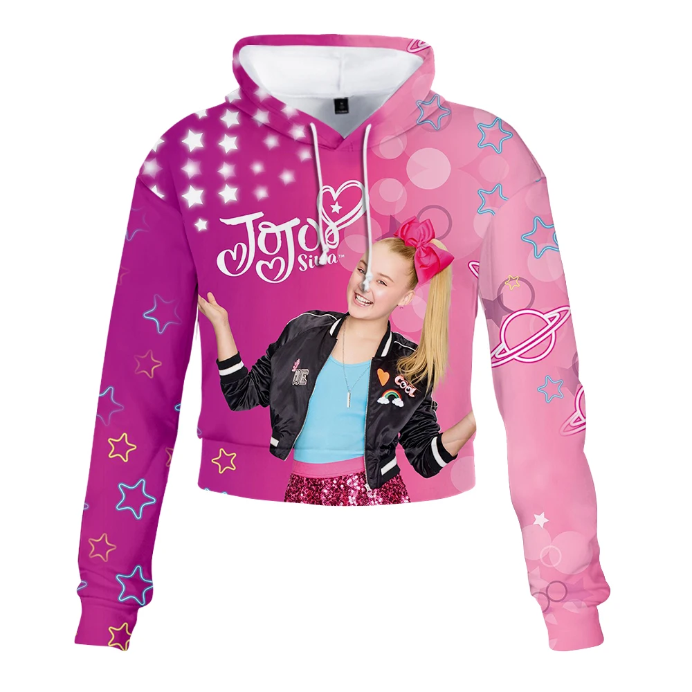 2019 JOJO SIWA женский сексуальный милый укороченный топ толстовки с принтом змеи harajuku