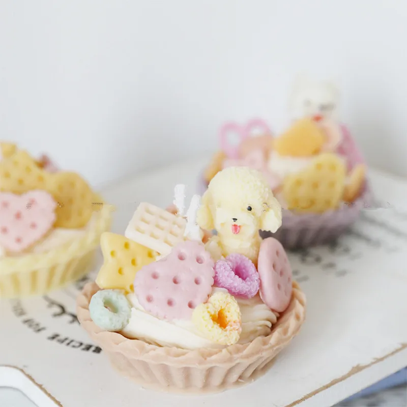 Сделай Сам формы для Свеча собак милая маленькая собака силиконовые мыло ручной