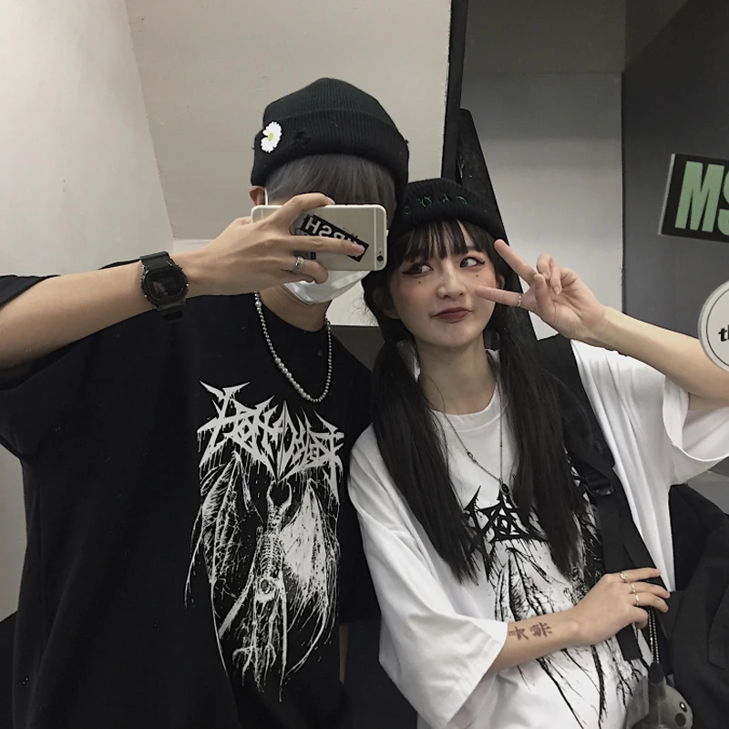 Футболка мужская в стиле Харадзюку топ Харадзюку/Ретро Корейском одежда с