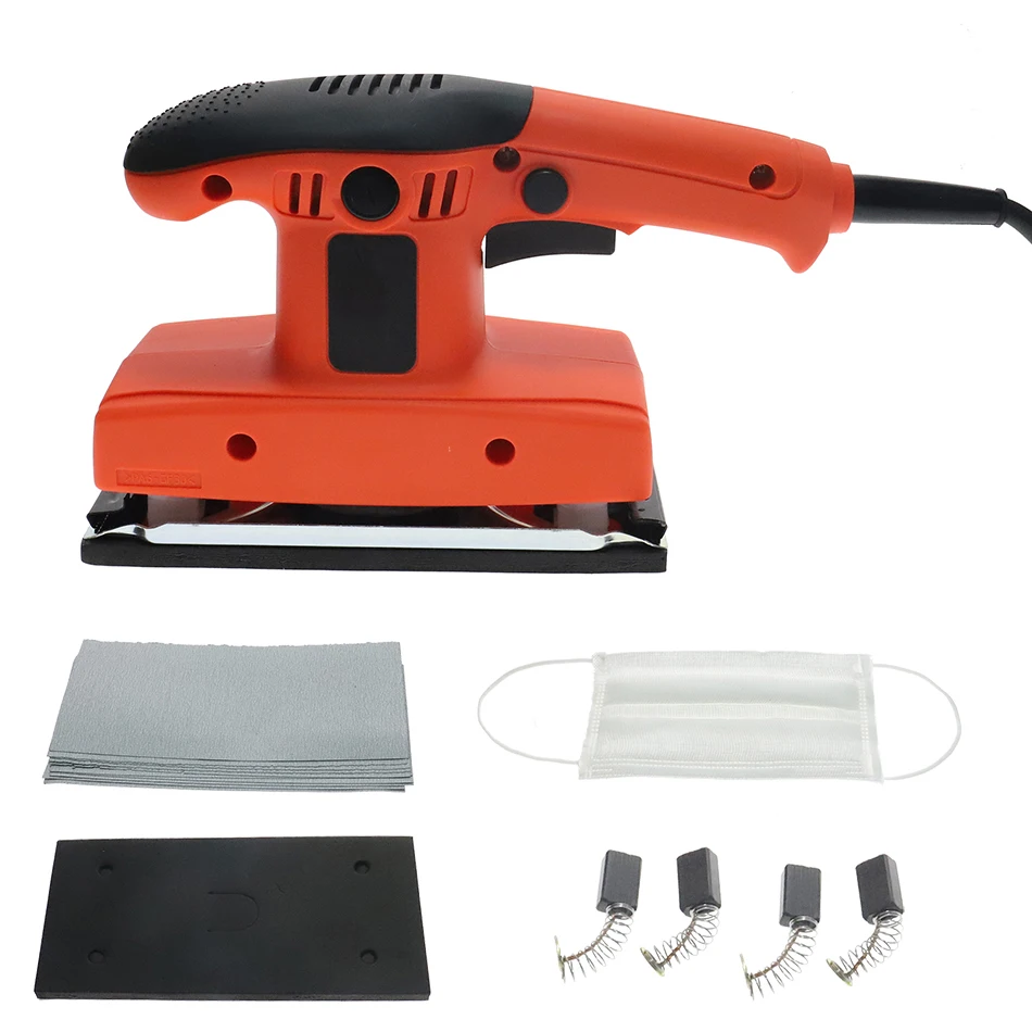 Шлифовальная машинка, портативный шлифовальный станок для наждачной бумаги 230 Вт, орбитальная шлифовальная машина + 11 шт., 185 мм