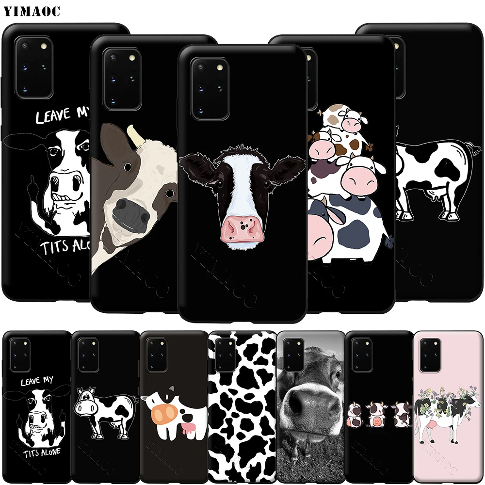 Милый чехол в виде коровы для Samsung A10s A20s A30s A40s A50s A70s Note 10 20 Plus A2 J4 J6 J7 J8 A21s M11 M21 M31s