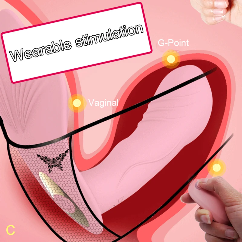 Носимые трусики бабочка фаллоимитатор вибратор Стимулятор точки G Клитор