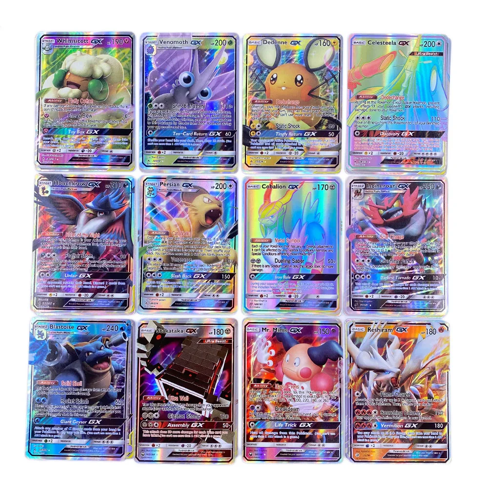 

60-300Pcs TOMY POKEMON TAG TEAM GX VMAX V MAX for Shining Game Battle Carte Card Children Toy