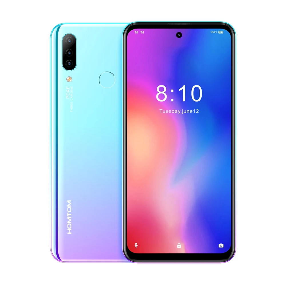 Глобальная версия HOMTOM P30 pro MT6763 Восьмиядерный 4 Гб 64 Гб Смартфон 6,41 дюймов Android 9,0 задняя 13 МП Тройная камера мобильный телефон