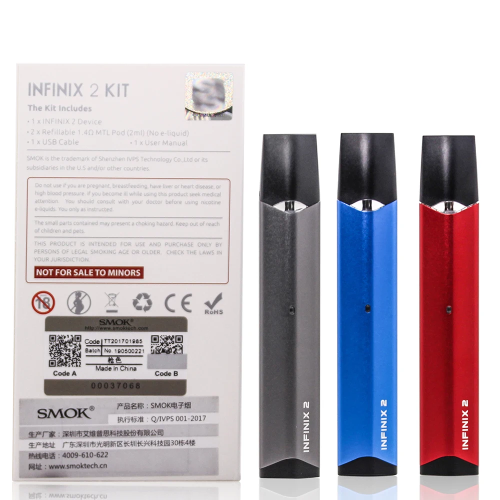 Оригинальная электронная сигарета SMOK Infinix 1 2 в комплекте мини-Стик вейп-ручка