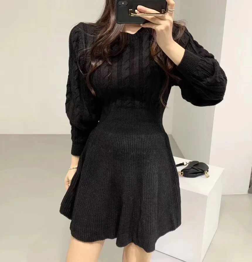 

2020 autumn Women pullover Casual Sweater sexy bodycon Dress robe femme Vestidos cardigan Knitted Dress kobieta sukienka