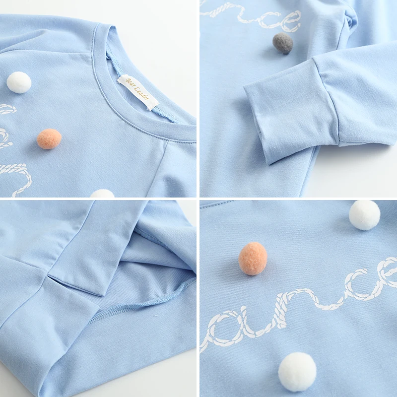 

Bear Leader Girls Sweatshirts Spring Autumn Children Clothing Casual Long Sweatshirt Cute Dots Pattern Full Sleeve Girl Costumes