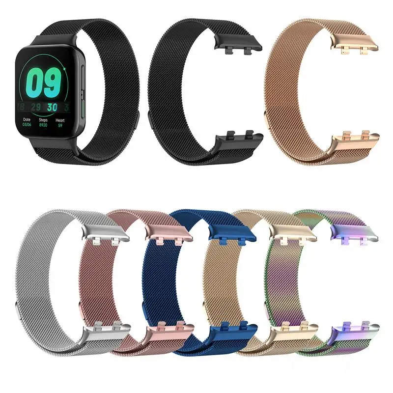 

Металлический ремешок для Oppo Watch 1 Band 41 мм 46 мм, сетчатый Браслет из нержавеющей стали, ремешок для Oppo 1 Band, ремешок для смарт-часов