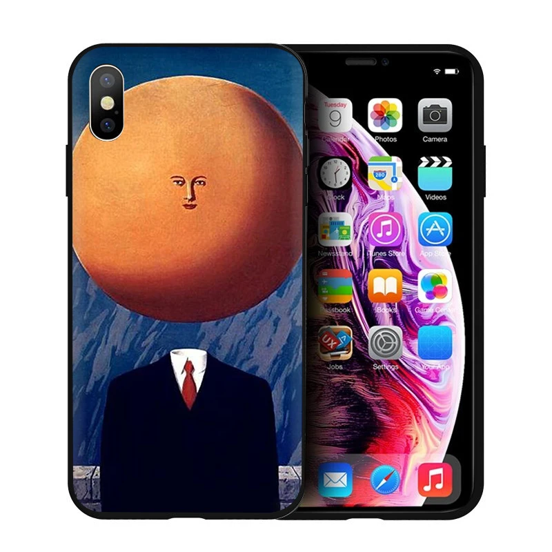 Мягкий силиконовый чехол для телефона EWAU Rene Magritte для iPhone 5 5S SE 6 6s 7 8 plus X XR XS 11 Pro Max - Цвет: B9