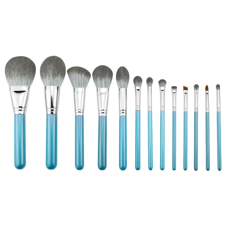 

13pcs Blue Fog Surface Makeup Brush Set Eye Shadow Blush Powder Cosmetic Makeup Brush Set