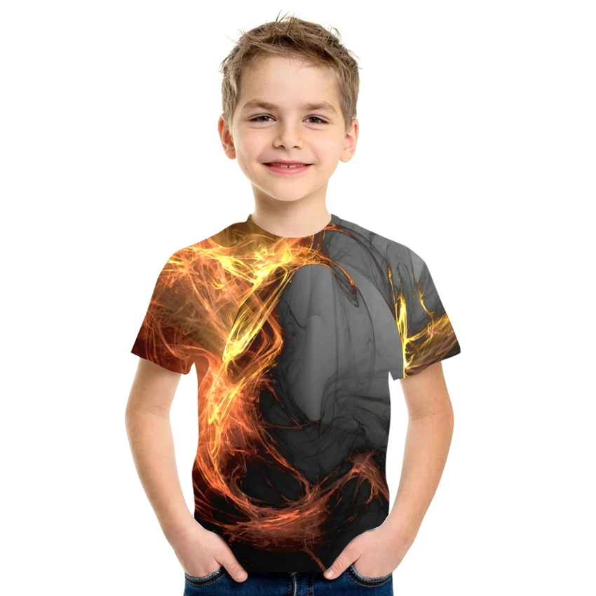 

New Children's Fashion Little Sheep Oversized T-shirt Summer Anime Short-sleeved T-shirt Boy Clothes Casual Cartoon Girl Clothes