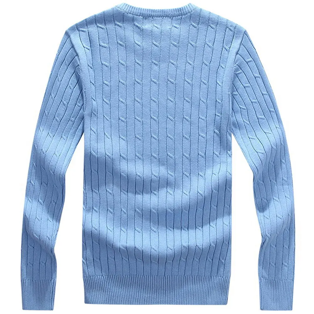 Мужской теплый свитер с круглым вырезом длинным рукавом | Мужская одежда