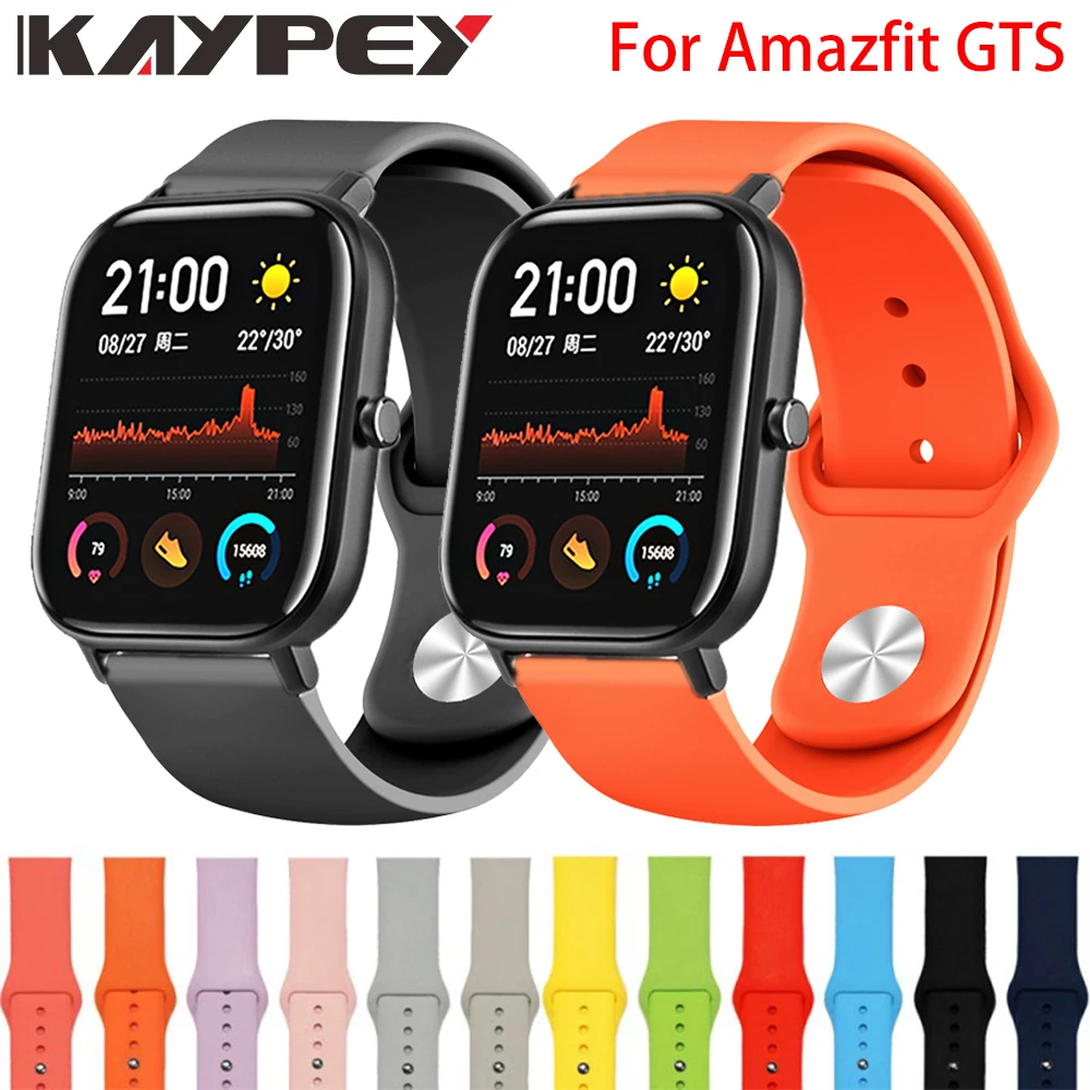 Силиконовый ремешок для часов Ремешок Для Xiaomi Huami Amazfit GTS Смарт-часы ремешок для Amazfit GTR 42 мм Браслет спортивный сменный Браслет