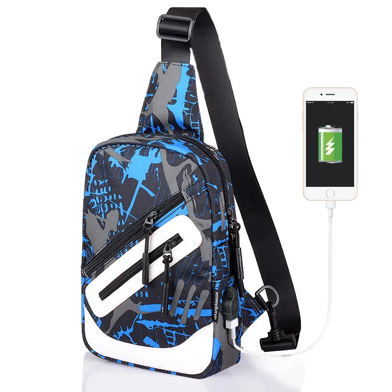 

Anti-theft One-shoulder Outdoor Travel Bag Men Crossbody Bags Casual Chest Bag Printed Messenger Bag Mochila designer canvas bag
