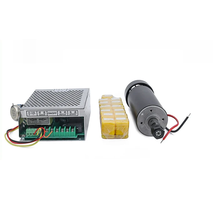 spindle power ER11 0,5 кВт шпиндель с воздушным охлаждением ER11 патрон с ЧПУ 500 Вт мотор шпинделя+ 52 мм зажимы+ регулятор скорости питания для DIY ЧПУ - Цвет: spindle power ER11