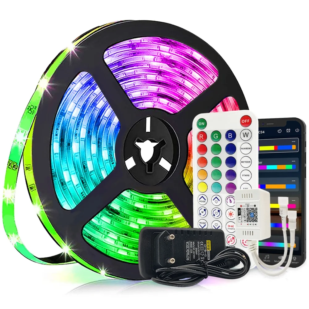 Светодиодная водонепроницаемая лента ws2812b ws2811 RGB 5050, 30 м - изображение