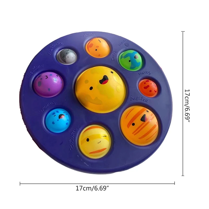 

2 Different Intelligent Toys in 1 Set Eight Planets Mouse Bubble Toys and Education Simulation Steering Wheel for Kids