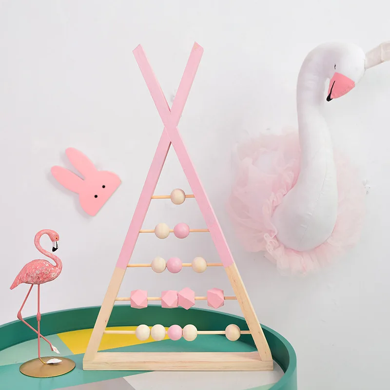 Питомник из натурального дерева в скандинавском стиле Abacus с бусинами детские