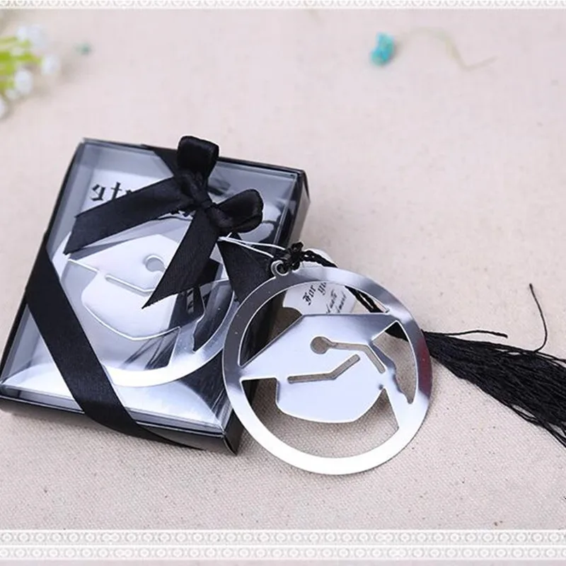 Выпускной кепки Закладка для книги с элегантными черного цвета кисточками