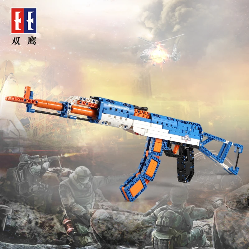 Поле техника пистолет King строительные блоки военный спецназ WW2 Wars AK 47 игрушечное
