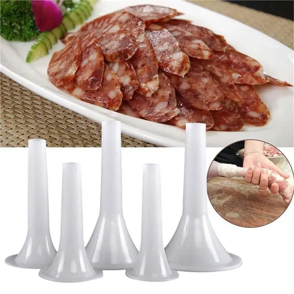 

HOT SALES 1Pc S/M/L/XL Kitchen Gadgets Manual Plastic Sausage Stuffer Filler Funnel Sausage Maker Tube for Meats Grinder