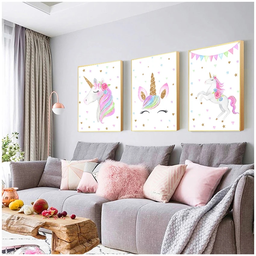 Скандинавская декоративная картина для детской комнаты декор спальни Радужный