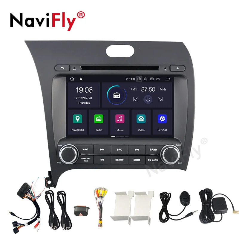 Android9.0 многоязычное меню специальный автомобильный DVD CD плеер для Kia CERATO K3 FORTE 2013 2014