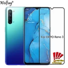 Закаленное стекло для OPPO Reno 3, полное покрытие, клей, Защитное стекло для OPPO Reno 3 Phone Glass Reno3 Reno 3 5G, 2 шт.